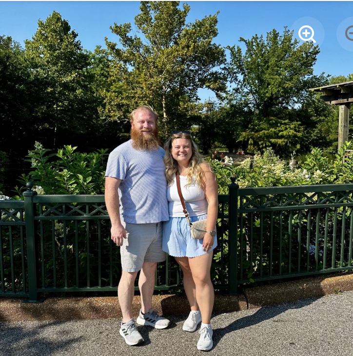 Matt Crowder, owner of Precision Granite & Marble, with his wife.